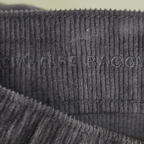 American Eagle Low Rise Wide Leg Dark Gray Corduroy Pants 2024 Size 8 - Picture 8 of 13